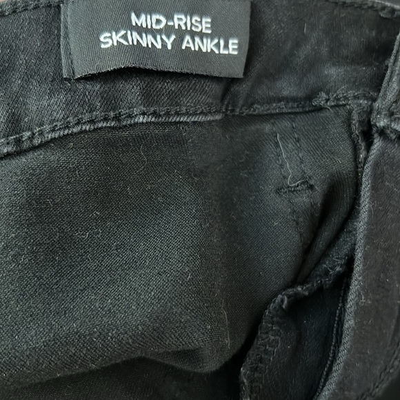 OAT New York Cargo Utilitarian Mid Rise Skinny Ankle Jeans Size 30 In Black - Picture 10 of 11